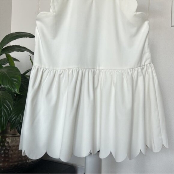 Entro Scalloped Babydoll Tank Top/Blouse/Shirt Sz S White - Picture 8 of 10
